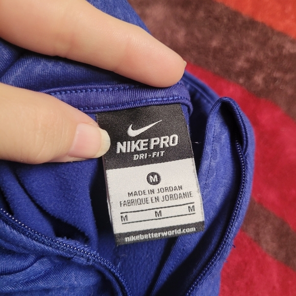 Nike Blue Snake Skin Print Pullover Jacket With Thumb Holes - Picture 2 of 7